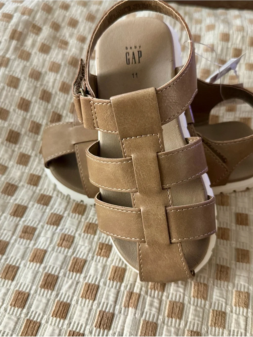 Baby GAP Tan Strappy Sandals- Size 11